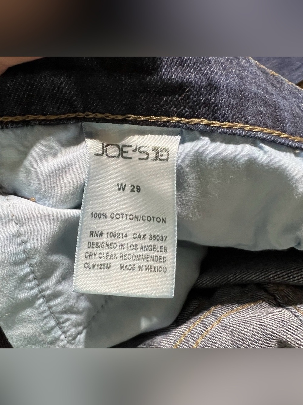 Joe's Jeans Mid Rise Boyfriend Destructed Cotton Dark Blue Denim Women’s Size 29 - Picture 11 of 11